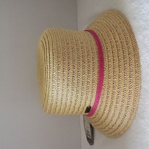 Sun & Sands | NWT Women's Bucket Hat with Pink Trim